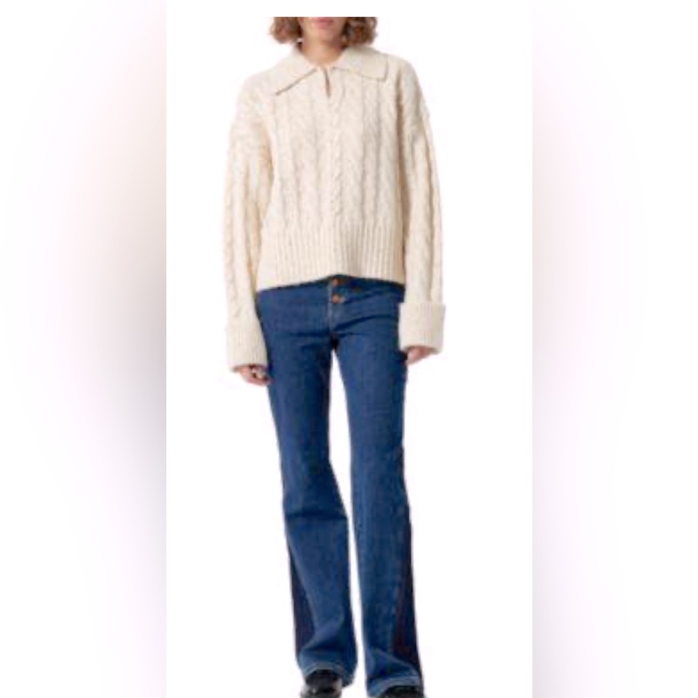 NWT French Connection Kyla Cable Knit Sweater - Picture 2 of 6